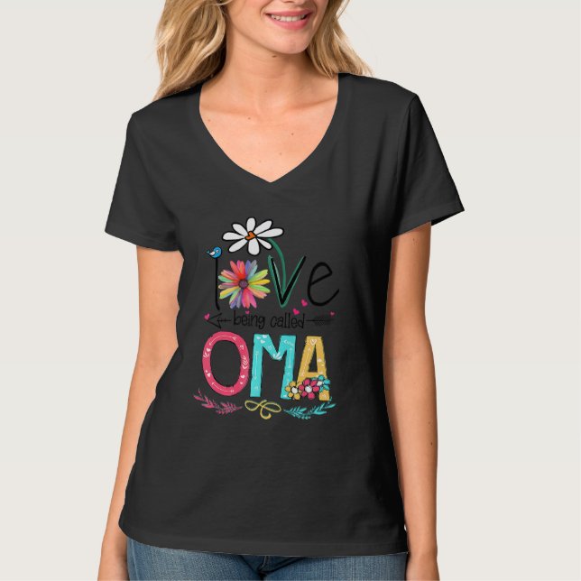 Camiseta Eu Adoro Ser Chamada De Oma Sunflower (Frente)