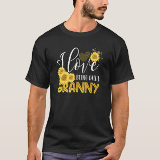 Camiseta Eu Adoro Ser Chamado de Vovó Girassol Festa em Fam