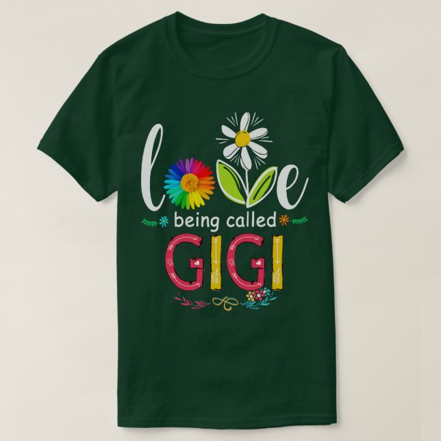 Camiseta Eu Adoro Ser Chamado Gigi Sunflower (Frente do Design)