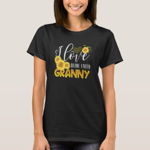 Camiseta Eu Adoro Ser Chamado Vovó Girassol Festa em Famíli