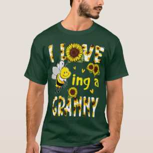 Camiseta Eu Adoro Ser Dia de as mães De Abelhas Sunflower