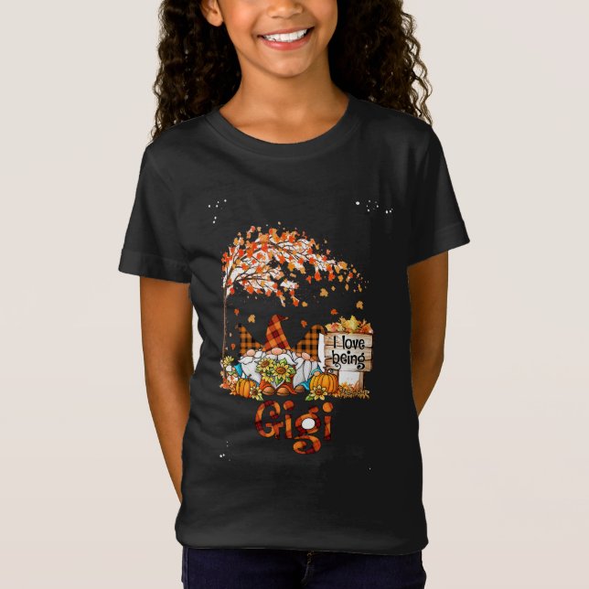 Camiseta Eu Adoro Ser Gigi Gnomos Pumpkin Cair Sai Autum (Frente)