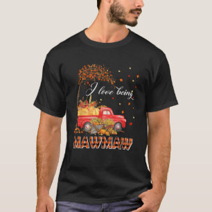 Camiseta Eu Adoro Ser Mawmaw Truck Pumpkin No outono Do Que