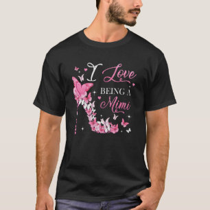 Camiseta Eu adoro ser Mimi Heel Borboletas D da Mãe