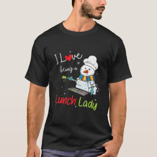 Camiseta Eu Adoro Ser Um Almoço Senhora Engraçada Snowman