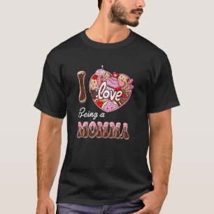 Camiseta Eu Adoro Ser Um Feliz dia de os namorados Mamãe He