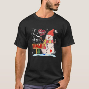 Camiseta Eu Adoro Ser Um Gammi Snowman, Cristo Família
