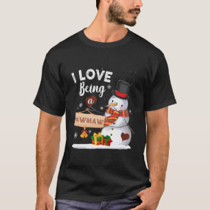 Camiseta Eu Adoro Ser Um Gif De Natal Da Família Mawmaw Sno