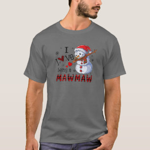 Camiseta Eu Adoro Ser Um Mawmaw Snowman A Dabbing Funny Fam