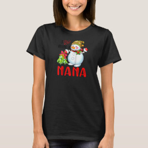 Camiseta Eu Adoro Ser Um Nana Xmas Snowman Scarf Christmas
