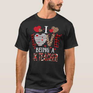 Camiseta Eu Adoro Ser Um Professor De Tk Corações Vermelhas