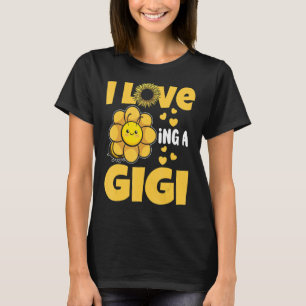Camiseta Eu Adoro Ser Uma Gigi Girassol Abelha Vovó