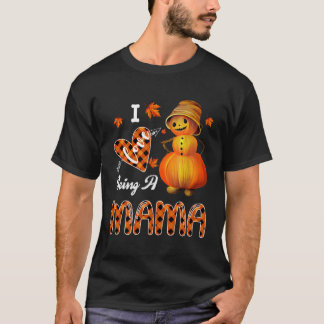 Camiseta Eu Adoro Ser Uma Mãe Pumpkin Snowman Halloween Par