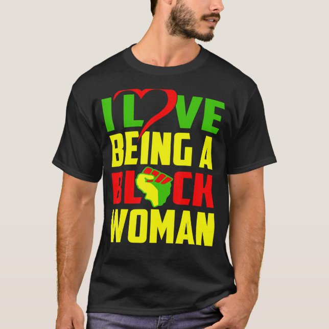 Camiseta Eu Adoro Ser Uma Mulher Negra Afro-Afro Woma (Frente)