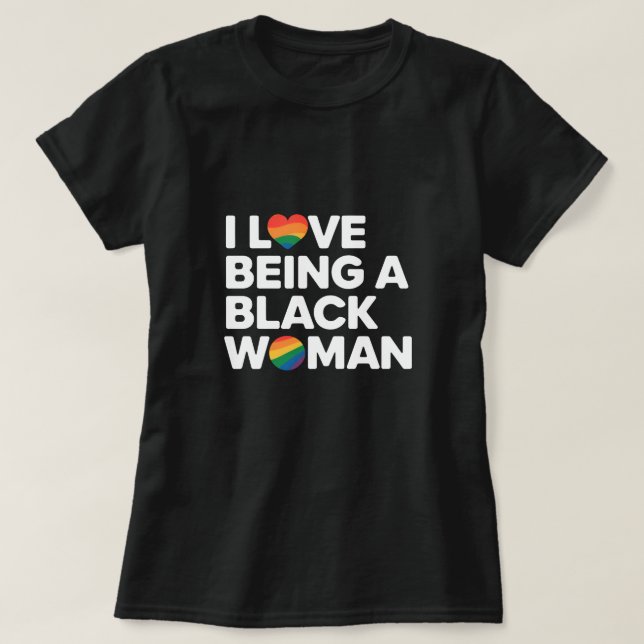 Camiseta Eu adoro ser uma mulher negra, vida negra importa (Frente do Design)