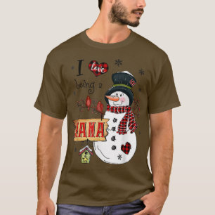 Camiseta Eu Adoro Ser Uma Nana Snowman Natal Engraçado Xmas