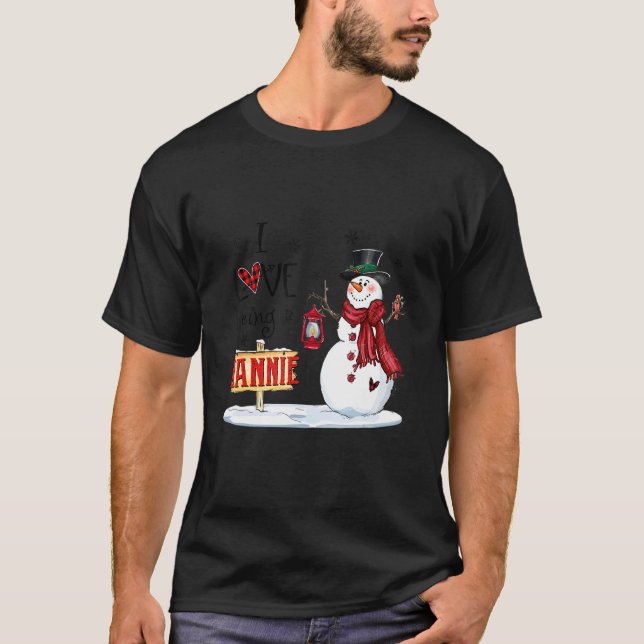 Camiseta Eu Adoro Ser Uma Nannie Snowman Grátis (Frente)
