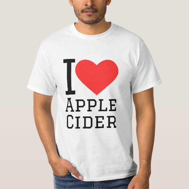 Camiseta Eu adoro sidra de maçã (Frente)