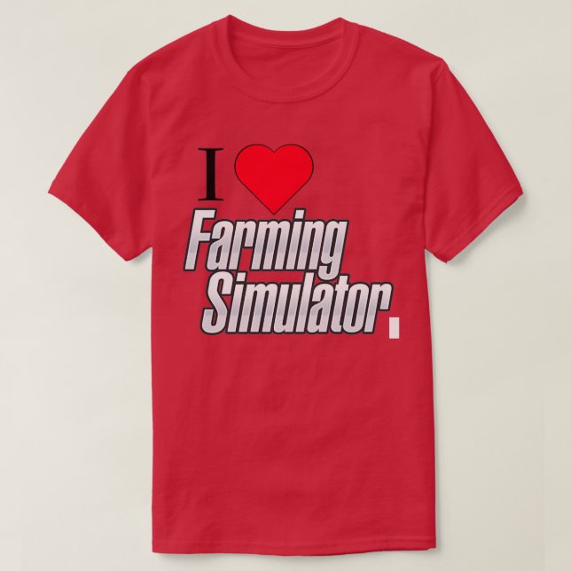 Camiseta Eu adoro simulador de agricultura (Frente do Design)