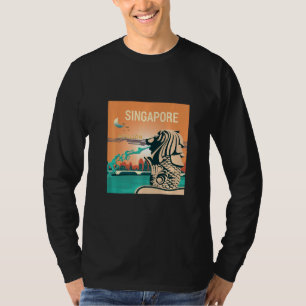Camiseta Eu adoro Singapura Souvenirs Tshirt Cingapura M
