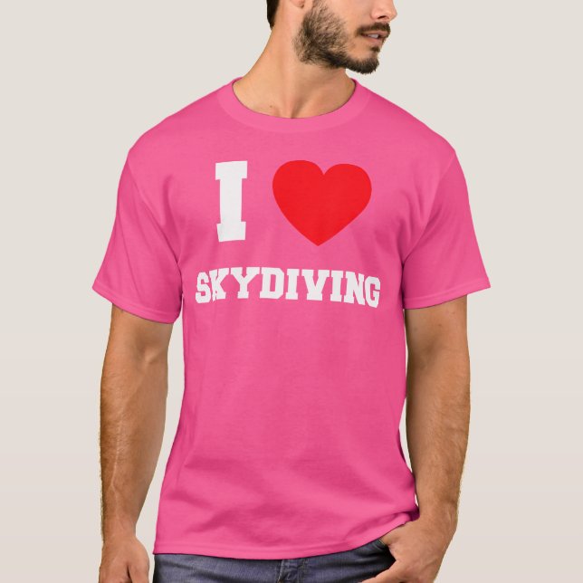 Camiseta Eu Adoro Skydiving (Frente)