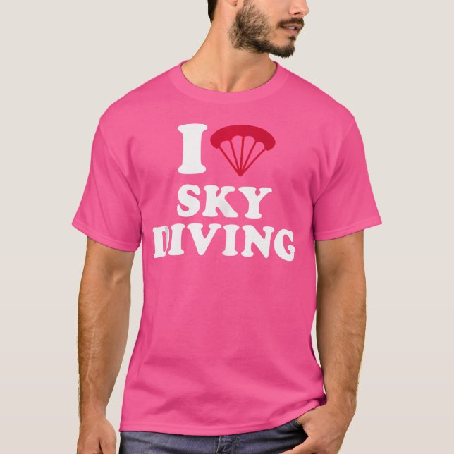 Camiseta Eu Adoro Skydiving (Frente)