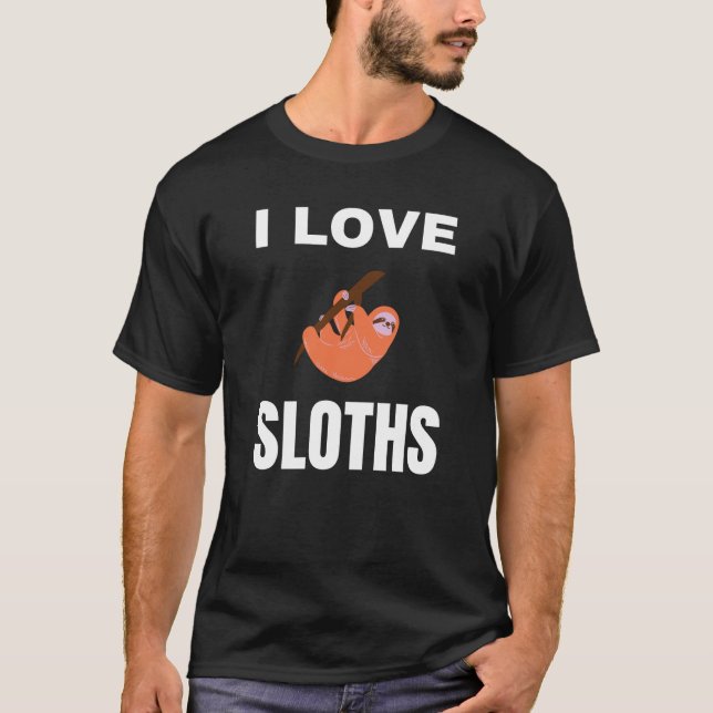 Camiseta Eu adoro Sloths (Frente)