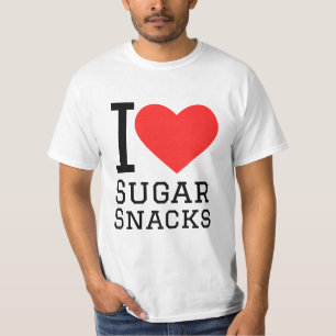 Camiseta Eu adoro snacks de açúcar