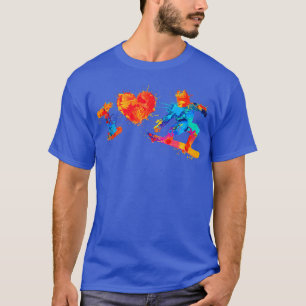 Camiseta Eu Adoro Snowboard Splash Paint Watercolor