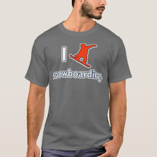 CAMISETA EU ADORO SNOWBOARDING VESTIR QUE ESTE DENTRO É UM