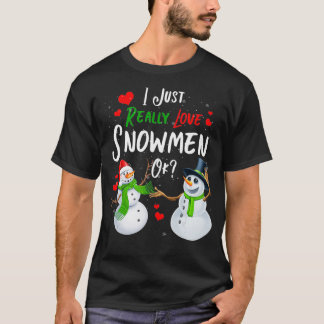 Camiseta Eu Adoro Snowmen Ok Snowman Amante Chris