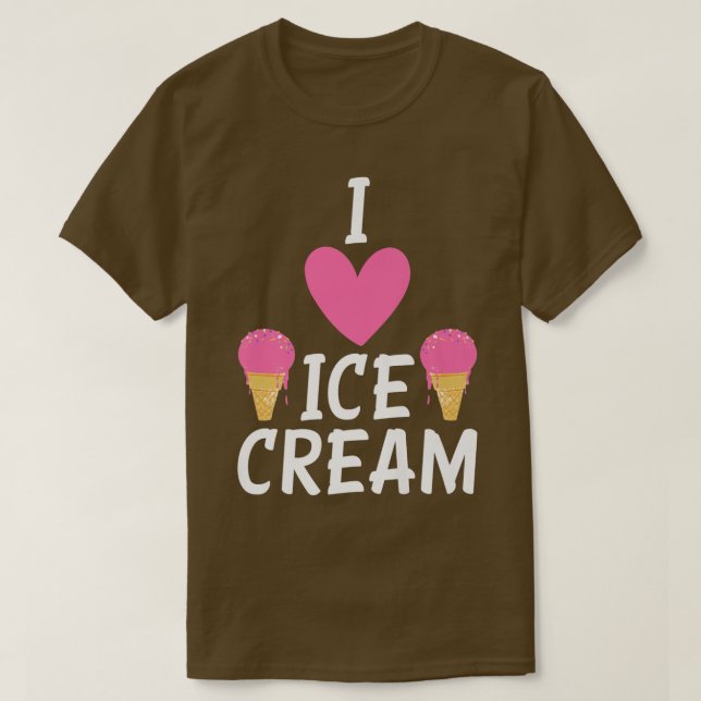 Camiseta Eu adoro Sorvete  (Frente do Design)