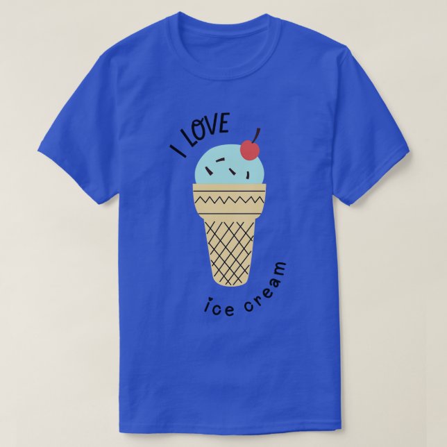 Camiseta Eu adoro sorvete (Frente do Design)