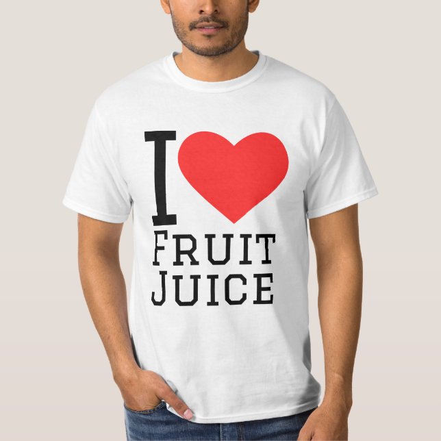 Camiseta Eu adoro suco de fruta (Frente)