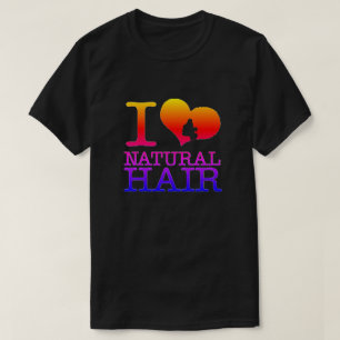 Camiseta Eu adoro T-Shirt de Cabelo Natural