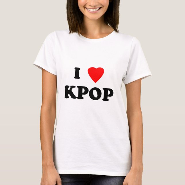 Camiseta Eu adoro t-shirt Kpop (Frente)