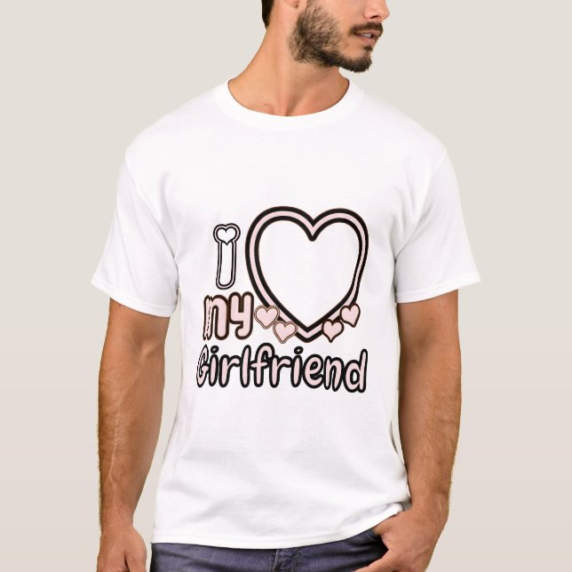 Camiseta Eu adoro T-Shirt Personalizada Namorada (Frente)
