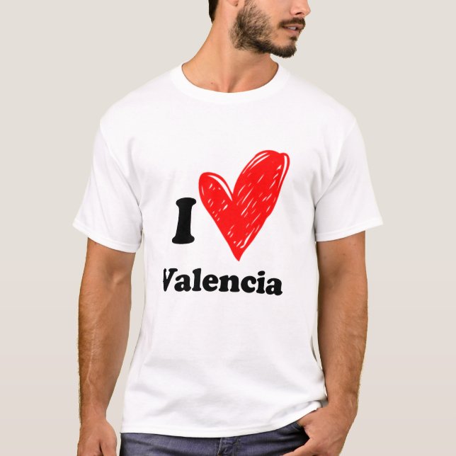 Camiseta Eu adoro T-Shirt Valencia (Frente)