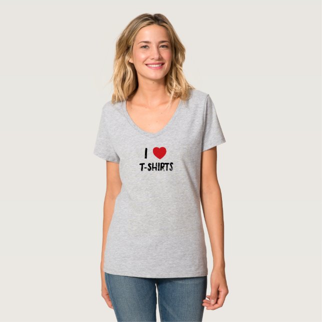 Camiseta Eu adoro T-Shirts T-Shirt (Frente Completa)