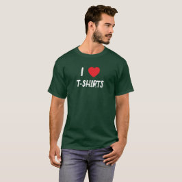 Camiseta Eu adoro T-Shirts T-Shirt