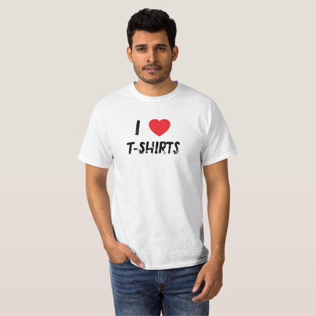 Camiseta Eu adoro T-Shirts T-Shirt (Frente Completa)