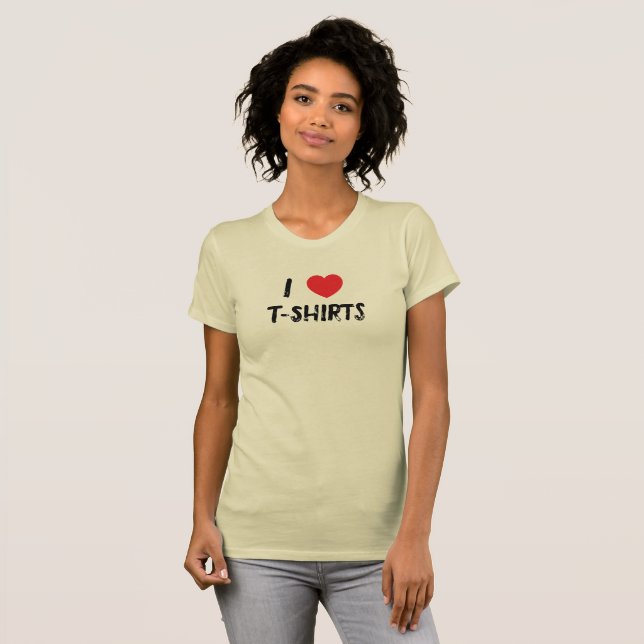 Camiseta Eu adoro T-Shirts T-Shirt (Frente Completa)