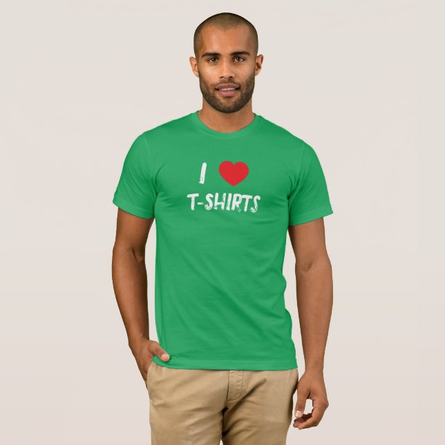 Camiseta Eu adoro T-Shirts T-Shirt (Frente Completa)