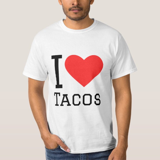 Camiseta Eu adoro tacos (Frente)