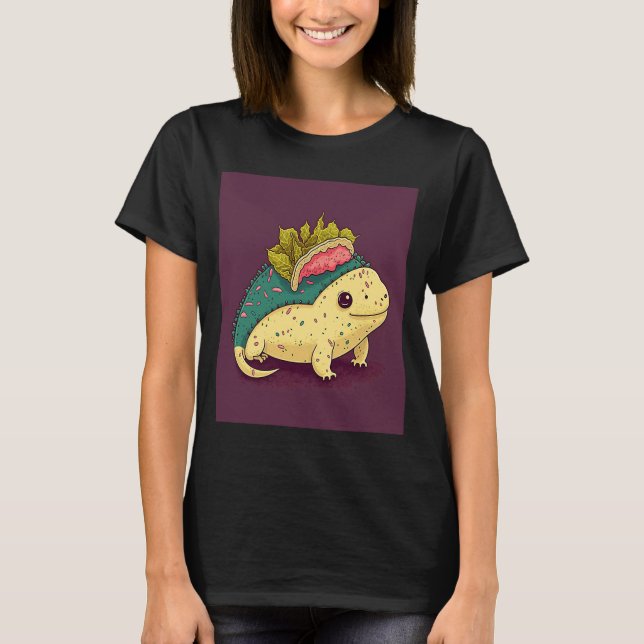 Camiseta Eu Adoro Tacos Morphed Axolotl Taco 1 (Frente)