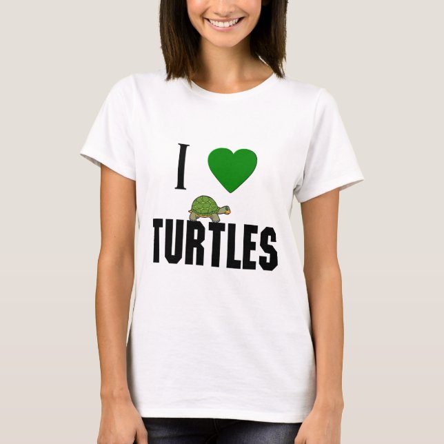Camiseta Eu Adoro Tartarugas (Frente)
