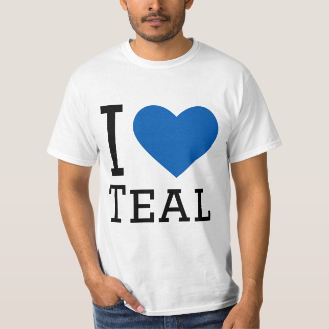 Camiseta Eu adoro teal (Frente)