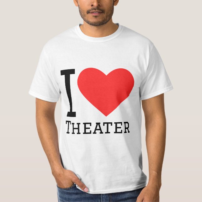 Camiseta Eu adoro teatro (Frente)