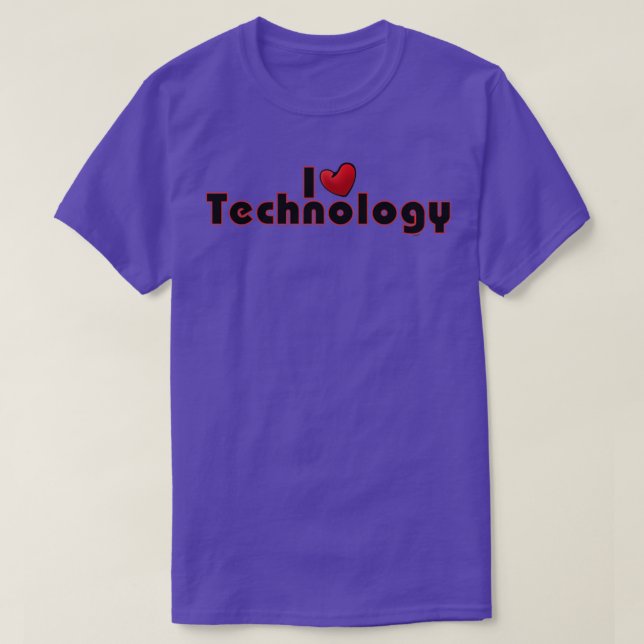 Camiseta Eu adoro tecnologia (Frente do Design)
