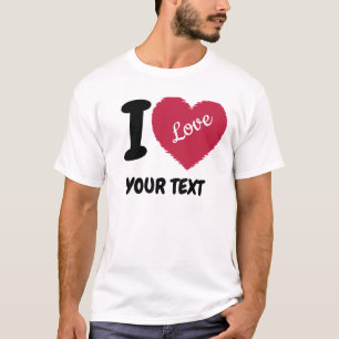 Camiseta Eu adoro texto personalizável Eu corto seu texto